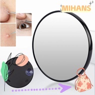 MIH Makeup Mirror, With Suction Cup Round Magnification Mirror, 5x/10x/15x Blackhead Magnifying Mirr