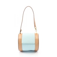 [Used] Bulgari BVLGARI handbag B-ZERO1 Logomania Light Blue/ Braun Canvas Leather Bzero1 Logomania H
