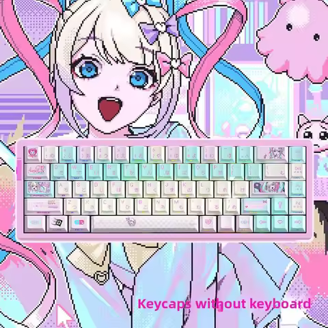 129 Keys PBT Keycaps Dye-Sublimation Thickened Nuclear Power Side-Lit Side Printed 129 Keys Compatab