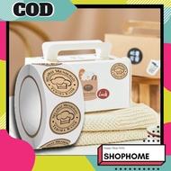 SHOPHOME - Stiker Label Buat jualan Makanan Kue 1 roll 500 Pcs