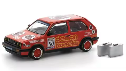 XCartoys 1:64 GTI Mk2 -TEAM DEMON TWEEKS BTCC 1988 Diecast Model Car