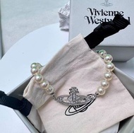 Vivienne Westwood 西太后土星珍珠手鍊銀色