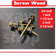 Screw Self Drilling Screw Roofing Screw Wood ;  Skru Kayu  Skru Bumbung Hex 屋顶专用螺丝丁 8mm X 10 x ( 3/4''- 2-1/2'' ) PCS