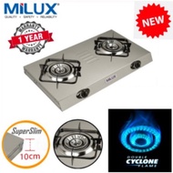 Milux Stainless Steel 2 Burners &amp; 1 Burner Dapur Gas Gas Cooker Gas Stove 4.2kW - MSS-2800 &amp; MSS-18