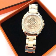 漢神專櫃購入」COACH 玫瑰金鑲鑽手錶 女錶