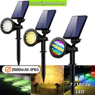 7 LED/18 LED Solar Lampu lawn light outdoor IP65 waterproof 7-mode variable light solar fence wall I