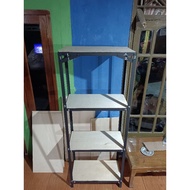 Aquarium/Multipurpose Iron Stacking Rack 4 Tiers 60x40x140cm. Bookshelf & Kitchen Rack. Bilik Hiasan