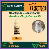 ✷ ☩ ◑ ▬ CHONKY Pet Ear Cleaner with Virgin Coconut Oil 15mL | Remove Wax Debris (Tutuli)