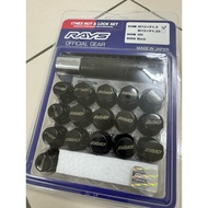 RAYS 17 Hex Nut & Lock Set Official Gear (Original Japan)