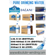 Mineral Water Assorted Sizes.  SPLASH / DASANI / ICE MOUNTAIN / WATER4U - FREE DELIVERY WITHIN 3 WORKING DAYS!