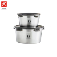 Zwilling Household Stainless Steel Fresh-keeping Box Two-Piece Set Sealed Jar Storage Fresh-keeping