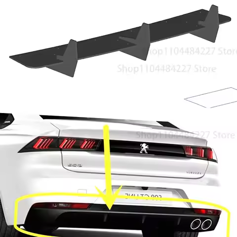 Introducing! Use For Peugeot 508 GT Line 2018 2019 Year Rear Diffuser Bumper Lips Spoiler Splitter B
