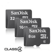 SanDisk 32G 16G 8G microSDHC micro SD Class 4 C4 記憶卡