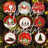 Merry Christmas Motif Paper Plate Merry Christmas Motif Paper Plate/