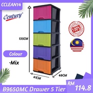 B9650MC Century Drawer Multi Colour 5 Tier