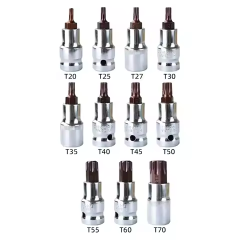 1/2inch Torx Screwdriver Bit Socket Bits Adapter T20 T25 T30 T40 T45 T50 T55 T60 T70 Torx Socket Ada