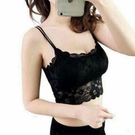 Deep Lace BRA With Cushion, Double Straps