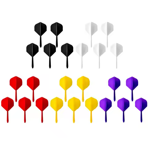 5pcs Integrated Dart Shaft and Flights Standard Shape Integrated Dart Flights and Shafts Anti-Fall 2