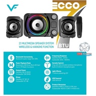 Vinnfier VF ECCO 7 BTU 2.1 Bluetooth Karaoke Speaker USB Powered 50W Max with 1 wireless mic