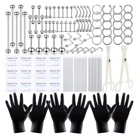 Body Piercing Surgical Steel 14G 16G 20G Lip Cartilage Septum Nose Belly Button Piercing Jewelry Nee