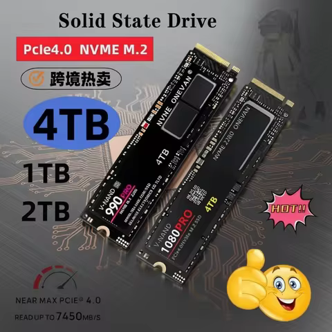 2025 SSD 990 1080 Pro M2 NVME 1T 2T 4T High Performance Hard Drive PC PS5 Portable Laptop Desktop Ha