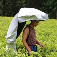 阿姊戶外工作傘防紫外線太陽傘披風背式遮陽傘釣魚傘可背式雙層隔熱傘  .