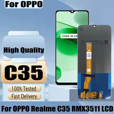 High Quality For OPPO Realme C35 LCD Display Screen Touch Panel Digitizer For Realme C35 RMX3511 Dis