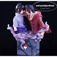 🔥READY STOCK🔥NARUTO BW UCHIHA ITACHI SASUKE HALF BODY COPY RESIN FIGURE STATUE MODEL火影忍者 燃风 兄弟和解 宇智波