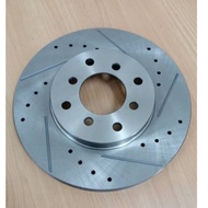 VW Golf GTI MK5 / MK6 RSS Sport Brake Disc Rotor / Slotted and Drill Disc Rotor Depan Front