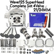 Wave125/W125 Racing Super Head 4 Valve 21/24MM Complete Set Wave 125 Superhead Racing Head Assy Leo Thailand Rocker Arm