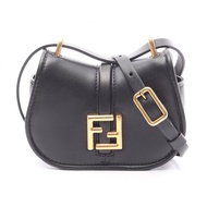 【二手】Fendi FENDI Camon Nano WS12937 黑色皮革女單肩包