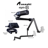 Elgato WAVE DX | WAVE XLR | WAVE XLR Cable | WAVE Mic Arm | WAVE Mic Arm LP) Premium Microphone Syst