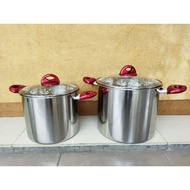 Stock Pot 8 qt & 12 qt Glass Lid