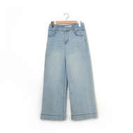 [CUMAR] Stiff Tailoring Denim Wide Pants Blue
