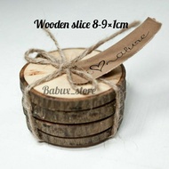 Wood slice 8-9x1cm