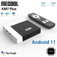 ASELO MECOOL KM7 Plus กล่องทีวี Android อัจฉริยะ11 "Google Streamer 2G1B6GB S905Y4 Amlogic 4K เครื่อ