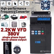 5.5kw Frequency inverter VFD/VSD 380v 2.2kw single phase to 3 phase Motor Speed Controller Frequency