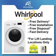 WHIRLPOOL HWFB9002GW 9KG FRESHCARE+ FRONT LOAD HEAT PUMP DRYER