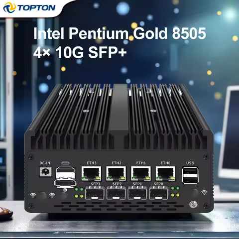 H14 Intel Pentium Gold 8505 Firewall Appliance 4x2.5G LAN 10G SFP DDR5 NVMe Mini PC for Proxmox ESXi