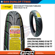 Ban Dunlop Ring 17 / 18 Ukuran 250-17 / 70/90-17 275-17 / 275-18 / 80/90-17 300-17 / 300-18 / 90/90-17 120/80-17 Ban Luar Tubetype / Non Tubeless Dunlop TT900