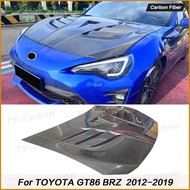 Real Carbon Fiber Front Bumper Engine Hood For Toyota GT86 Subaru BRZ 12-19 Varis Style Air Intake V