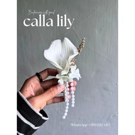 [by.rhayyastudio] boutonnière calla lily - boutonnière wedding - groom brooch pin