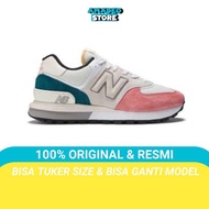 Sepatu nb 574 Legacy White Pink Green 100% Original Bnib