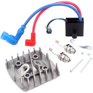 Cylinder Head Spark Plug CDI Ignition Kit For PK80 LD80 LD90 100cc 80cc 66cc Engine Motorized Bicycl