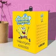 Target Spongebob Piggy Bank 10 million, 20 million, 30 million, Viral MDF Cute Character Children's 