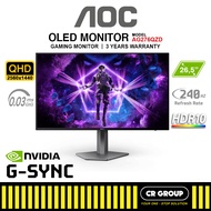 AOC AG276QZD - 26.5" OLED QHD Gaming Monitor - 240Hz Refresh Rate - 0.01ms Response Time (3Yrs AOC W