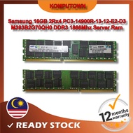 Samsung 16GB DDR3 1600Mhz CL11 2Rx4 ECC 240P RDIMM Server RAM (PC3-12800R-11-11 M393B2G70BH0-CK0Q9)