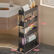 衛生間置物架 浴室多層可移動收納架 陽臺洗衣機旁洗衣液儲物小推車（快遞送貨上門）