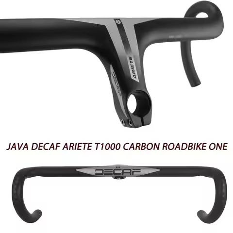 JAVA DECAF ARIETE T1000 Full Carbon Fiber Road Bike One Handlebar Weight About 377.8g (380*80mm) Cla