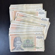 South Slav 1,0000 (10,000) Dinar Banknotes Old Coin Version Random Character Banknotes Fidelity 8.20